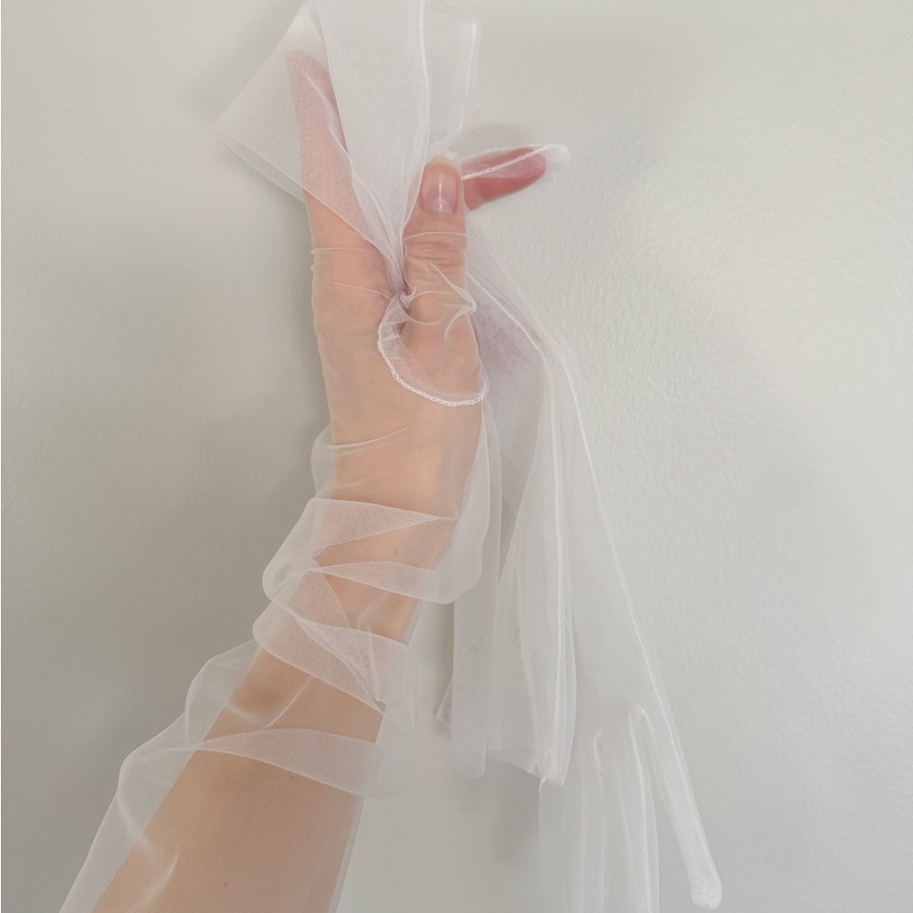 Elegant Sheer White Gloves